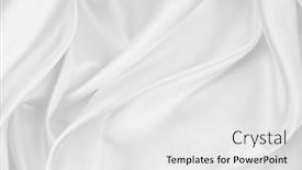  Presentation with rippled white silk - Slide deck consisting of rippled-white-silk-fabric-texture background and a white colored foreground