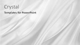  Presentation with rippled white silk - Slides consisting of rippled-white-silk-fabric-texture background and a white colored foreground