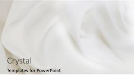  Presentation with rippled white silk - Presentation consisting of rippled-white-silk-fabric-texture background and a light gray colored foreground