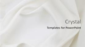  Presentation with rippled white silk - Slide set featuring rippled-white-silk-fabric-texture background and a white colored foreground