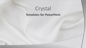  Presentation with rippled white silk - Slides consisting of rippled-white-silk-fabric-texture background and a light gray colored foreground