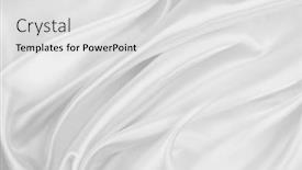  Presentation with rippled white silk - Presentation design consisting of rippled-white-silk-fabric-texture background and a light gray colored foreground