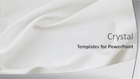  Presentation with rippled white silk - Presentation design having rippled-white-silk-fabric-texture background and a light gray colored foreground