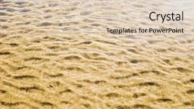  Presentation with ripples - Amazing presentation theme having ripples of sand under water backdrop and a lemonade colored foreground