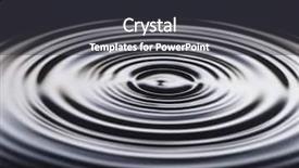  Presentation with water ripple - PPT theme consisting of ripples on water background and a dark gray colored foreground