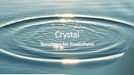  Presentation with water ripple - Amazing PPT theme having ripples on water backdrop and a mint green colored foreground