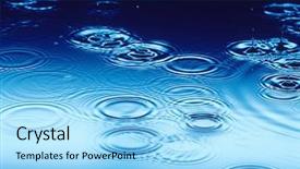  Presentation with ripple - Presentation theme having ripples on water background and a arctic colored foreground