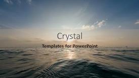  Presentation with ocean surface - Presentation theme consisting of ripples-texture-on-the-surface background and a coral colored foreground