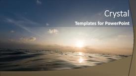  Presentation with ripples - PPT theme having ripples-texture-on-the-surface background and a ocean colored foreground