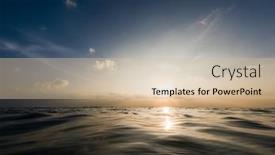  Presentation with ocean surface - Presentation featuring ripples-texture-on-the-surface background and a soft green colored foreground