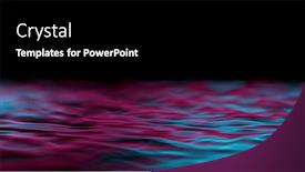  Presentation with blue neon - Theme featuring rippling-water-surface-in-neon background and a black colored foreground