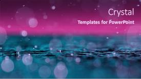  Presentation with blue neon - Amazing theme having rippling-water-surface-in-neon backdrop and a violet colored foreground