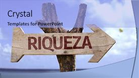  Presentation with how do i sign in - Slides with lucre - riqueza in portuguese wealth sign background and a light blue colored foreground