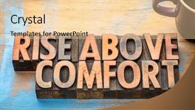  Presentation with inspirational abstract - Cool new presentation theme with rise above comfort - inspirational word backdrop and a lemonade colored foreground