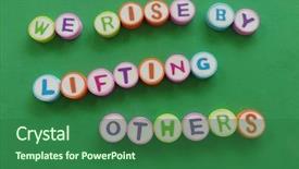  Presentation with motivational - Amazing presentation theme having rise by lifting other motivational backdrop and a forest green colored foreground