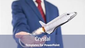  Presentation with space shuttle - Slide deck consisting of rise challenge - startup concept space shuttle takes background and a ocean colored foreground