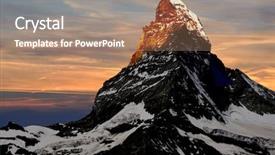  Presentation with sunrise - Beautiful presentation design featuring rise challenge - sunrise on the matterhorn backdrop and a coral colored foreground