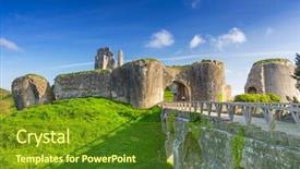  Presentation with rise - Beautiful slides featuring rise kingdoms - ruins of the corfe castle backdrop and a tawny brown colored foreground