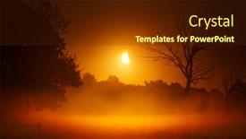  Presentation with rise - PPT theme having rise-of-the-moon background and a tawny brown colored foreground
