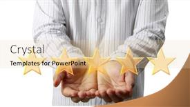  Presentation with classification - Beautiful PPT theme featuring rise-on-increasing-five-stars backdrop and a lemonade colored foreground