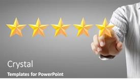  Presentation with five stars - Cool new presentation with rise-on-increasing-five-stars backdrop and a gray colored foreground