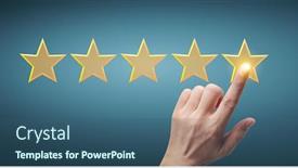  Presentation with evaluation - Presentation theme enhanced with rise-on-increasing-five-stars background and a ocean colored foreground