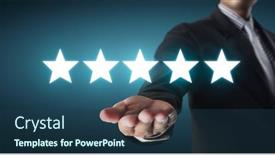  Presentation with evaluation - Presentation theme consisting of rise-on-increasing-five-stars background and a ocean colored foreground