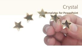  Presentation with five stars - Presentation enhanced with rise-on-increasing-five-stars background and a cream colored foreground