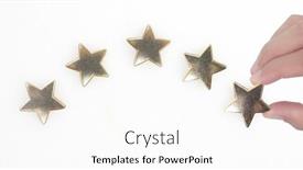  Presentation with five stars - PPT theme enhanced with rise-on-increasing-five-stars background and a cream colored foreground