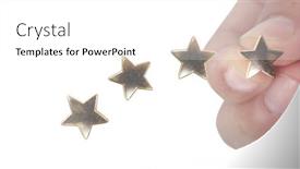  Presentation with five stars - Presentation theme enhanced with rise-on-increasing-five-stars background and a white colored foreground