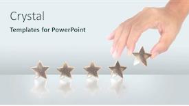  Presentation with evaluation - Slides consisting of rise-on-increasing-five-stars background and a sky blue colored foreground