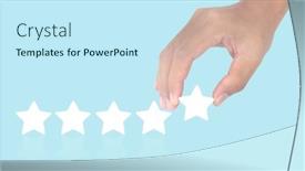  Presentation with rating - Theme with rise-on-increasing-five-stars background and a  colored foreground