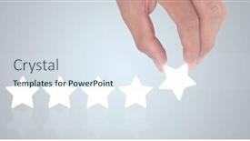  Presentation with rating - Theme featuring rise-on-increasing-five-stars background and a  colored foreground