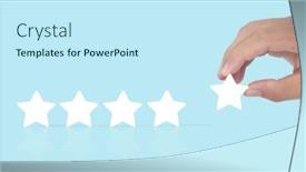  Presentation with rating - Presentation with rise-on-increasing-five-stars background and a  colored foreground