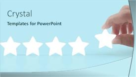  Presentation with rating - Theme featuring rise-on-increasing-five-stars background and a cool aqua colored foreground