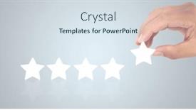  Presentation with rating - Presentation theme consisting of rise-on-increasing-five-stars background and a sky blue colored foreground
