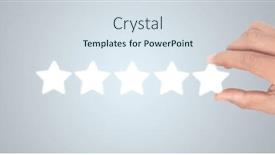  Presentation with rating - Presentation featuring rise-on-increasing-five-stars background and a  colored foreground