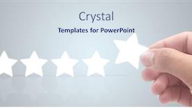  Presentation with rating - Slide set consisting of rise-on-increasing-five-stars background and a  colored foreground