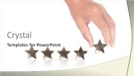 Presentation with classification - Presentation theme featuring rise-on-increasing-five-stars background and a white colored foreground
