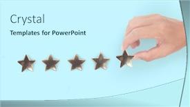  Presentation with five stars - Presentation theme enhanced with rise-on-increasing-five-stars background and a white colored foreground