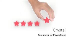  Presentation with five stars - PPT layouts having rise-on-increasing-five-stars background and a white colored foreground