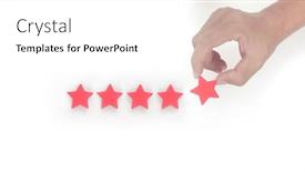  Presentation with five stars - Presentation consisting of rise-on-increasing-five-stars background and a white colored foreground