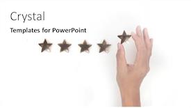  Presentation with five stars - PPT layouts having rise-on-increasing-five-stars background and a white colored foreground