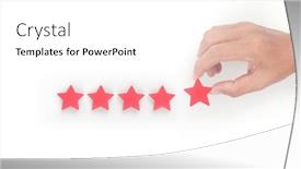  Presentation with five stars - Slides featuring rise-on-increasing-five-stars and a white colored foreground