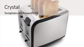  Presentation with modern - Presentation theme consisting of rise shine - new modern four slice toaster background and a light gray colored foreground