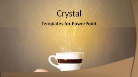  Presentation with cup coffee - Audience pleasing PPT layouts consisting of rise shine - young female hand holding coffee backdrop and a coral colored foreground