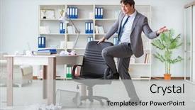  Presentation with fun work - Audience pleasing theme consisting of rise victory - businessman having fun taking backdrop and a light gray colored foreground