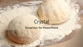  Presentation with dough - Presentation enhanced with risen - dough balls for pizza background and a  colored foreground