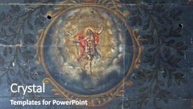  Presentation with risen christ - Presentation theme consisting of risen christ background and a gray colored foreground