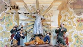  Presentation with risen christ - Beautiful theme featuring risen christ backdrop and a coral colored foreground